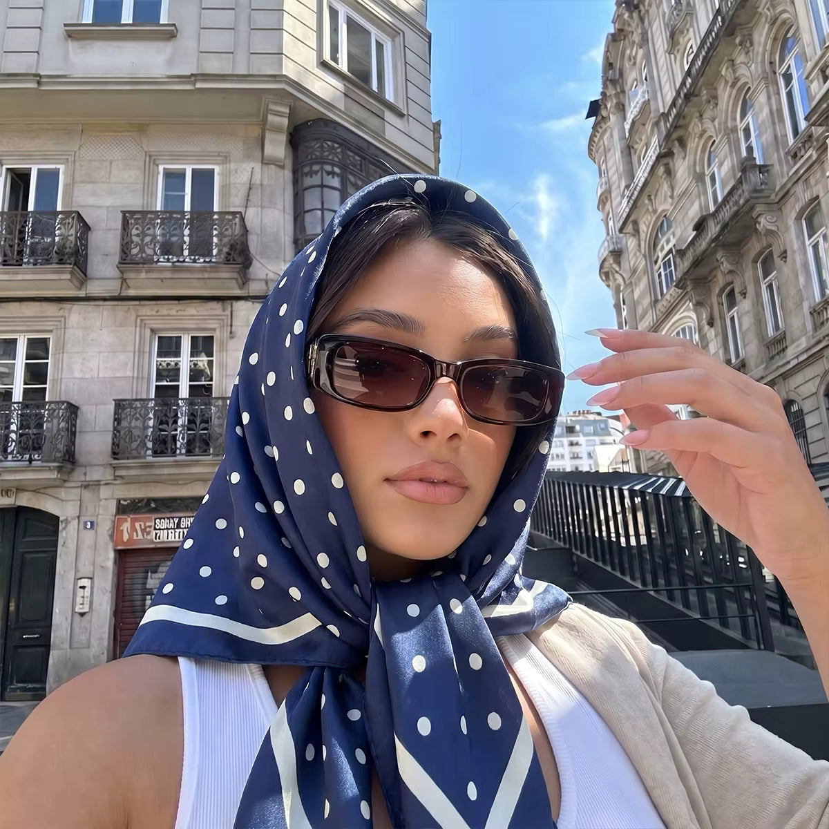 POLKA DOT HEAD SCARF - LIMITED COLOUR ALTERNATIVE